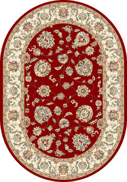 Dynamic ANCIENT GARDEN Red Oval 7x9 ft  Carpet 143673