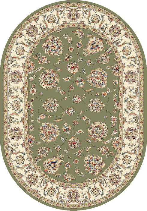 Dynamic ANCIENT GARDEN Green Oval 67 X 96 Area Rug ANOV71057365446 801-143675 Image 0