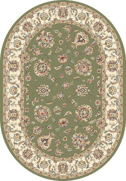 Dynamic ANCIENT GARDEN Green Oval 7x9 ft  Carpet 143675