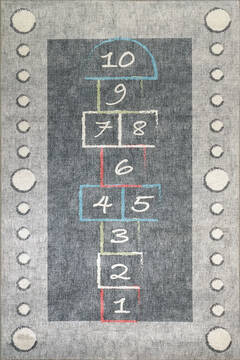 Dynamic KIDZ Grey 3'0" X 5'0" Area Rug KZ358083909 801-143950