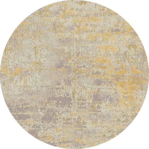 Dynamic MOOD Yellow Round 50 X 50 Area Rug MZ58452800 801-144120 Image 0