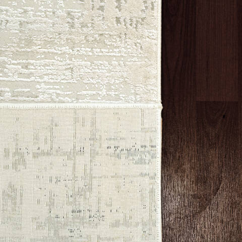 Dynamic QUARTZ White Runner 22 X 77 Area Rug QU2827072155 801-144205 Image 1
