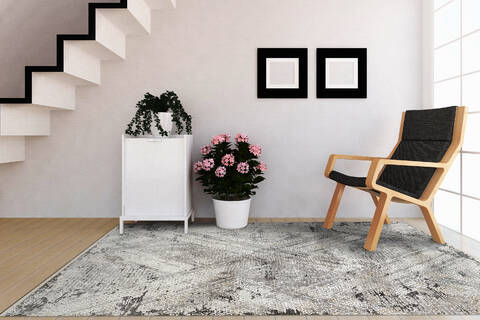 Dynamic SUNRISE Grey 710 X 108 Area Rug ZS9126683999 801-144416 Image 3