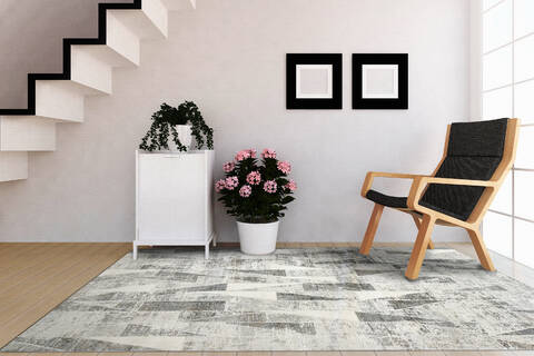 Dynamic ZEN Grey 311 X 57 Area Rug ZN468340900 801-144658 Image 3