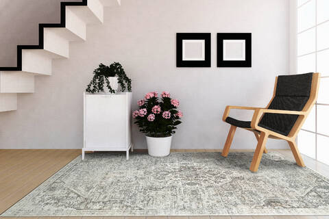Dynamic ZEN Grey 311 X 57 Area Rug ZN468345900 801-144662 Image 3