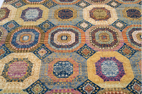 Chobi Multicolor Hand Knotted 711 X 911 Area Rug 700-144869 Image 3