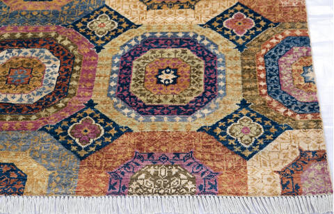 Chobi Multicolor Hand Knotted 711 X 911 Area Rug 700-144869 Image 4