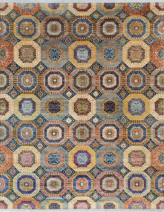 Chobi Multicolor Hand Knotted 711 X 911 Area Rug 700-144869 Image 0