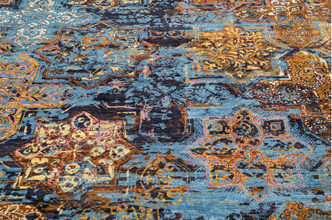 Modern Multicolor Hand Knotted 60 X 810 Area Rug 700-144871 Image 3