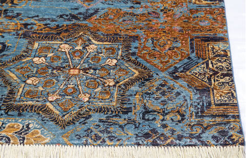 Modern Multicolor Hand Knotted 60 X 810 Area Rug 700-144871 Image 4
