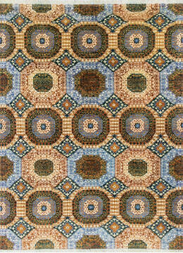 Afghan Chobi Multicolor Rectangle 5x7 ft Wool Carpet 144874