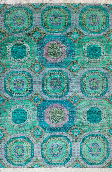 Chobi Green Hand Knotted 41 X 510 Area Rug 700-144875 Image 0
