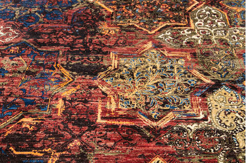 Modern Red Hand Knotted 50 X 67 Area Rug 700-144876 Image 3