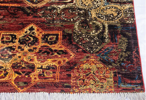 Modern Red Hand Knotted 50 X 67 Area Rug 700-144876 Image 4