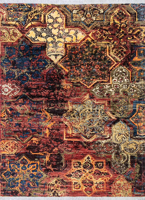 Modern Red Hand Knotted 50 X 67 Area Rug 700-144876 Image 0