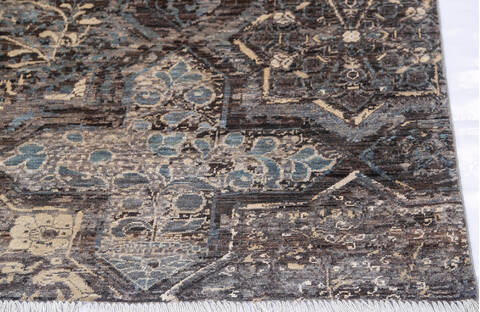 Modern Grey Hand Knotted 55 X 80 Area Rug 700-144877 Image 3