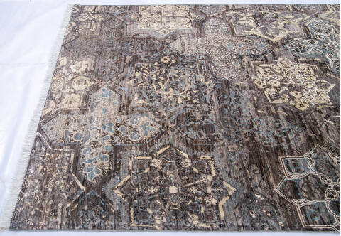 Modern Grey Hand Knotted 55 X 80 Area Rug 700-144877 Image 4