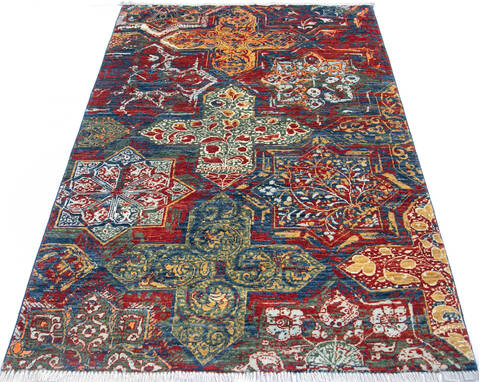 Modern Red Hand Knotted 40 X 510 Area Rug 700-144879 Image 1
