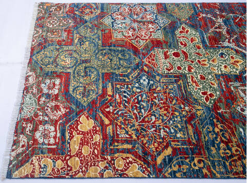Modern Red Hand Knotted 40 X 510 Area Rug 700-144879 Image 4