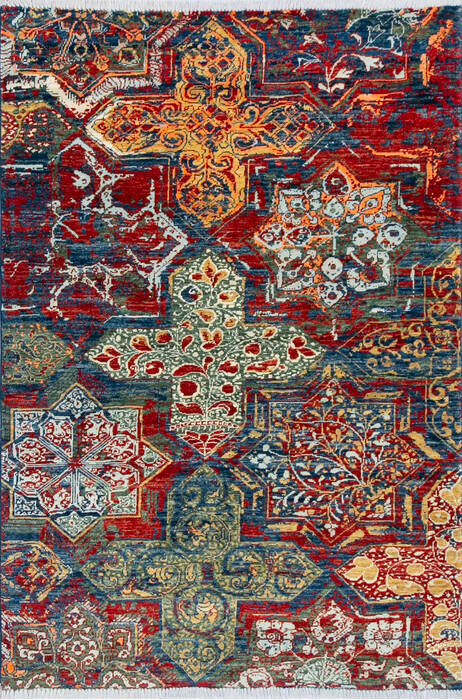 Modern Red Hand Knotted 40 X 510 Area Rug 700-144879 Image 0