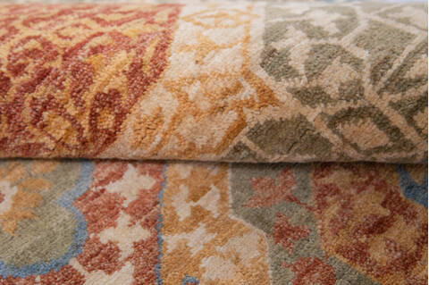 Modern Beige Runner Hand Knotted 26 X 59 Area Rug 700-144880 Image 5