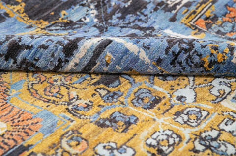 Modern Multicolor Hand Knotted 411 X 68 Area Rug 700-144882 Image 5