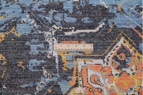 Modern Multicolor Hand Knotted 411 X 68 Area Rug 700-144882 Image 6