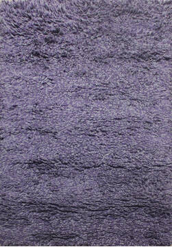 Indian Shaggy Purple Rectangle 4x6 ft Wool Carpet 144887