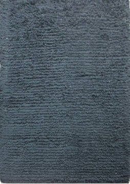 Indian Shaggy Blue Rectangle 5x7 ft Wool Carpet 144891