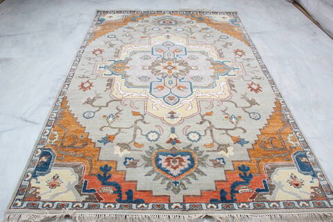 Heriz Grey Hand Tufted 60 X 93 Area Rug 902-144900 Image 1