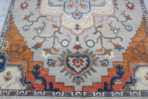 Heriz Grey Hand Tufted 60 X 93 Area Rug 902-144900 Image 2