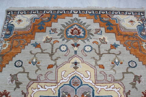 Heriz Grey Hand Tufted 60 X 93 Area Rug 902-144900 Image 4