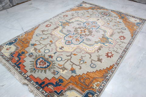 Heriz Grey Hand Tufted 60 X 93 Area Rug 902-144900 Image 6