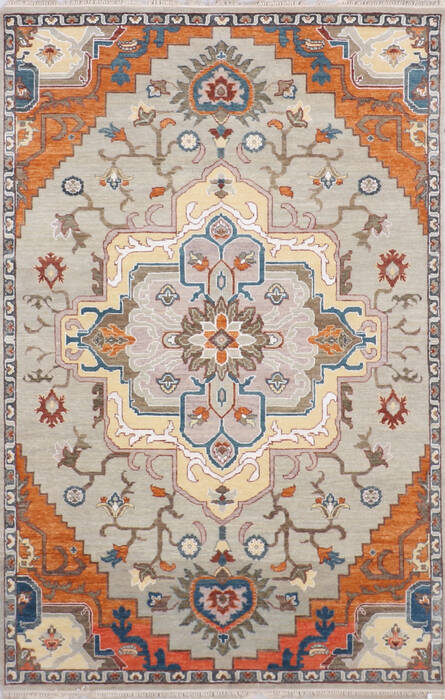 Heriz Grey Hand Tufted 60 X 93 Area Rug 902-144900 Image 0