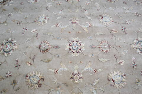Jaipur Beige Round Hand Knotted 120 X 120 Area Rug 902-144901 Image 3