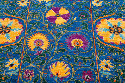 Chobi Blue Hand Knotted 41 X 59 Area Rug 700-144904 Image 2