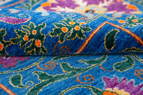 Chobi Blue Hand Knotted 41 X 59 Area Rug 700-144904 Image 5