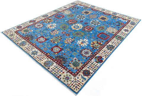 Chobi Blue Hand Knotted 710 X 97 Area Rug 700-144908 Image 2