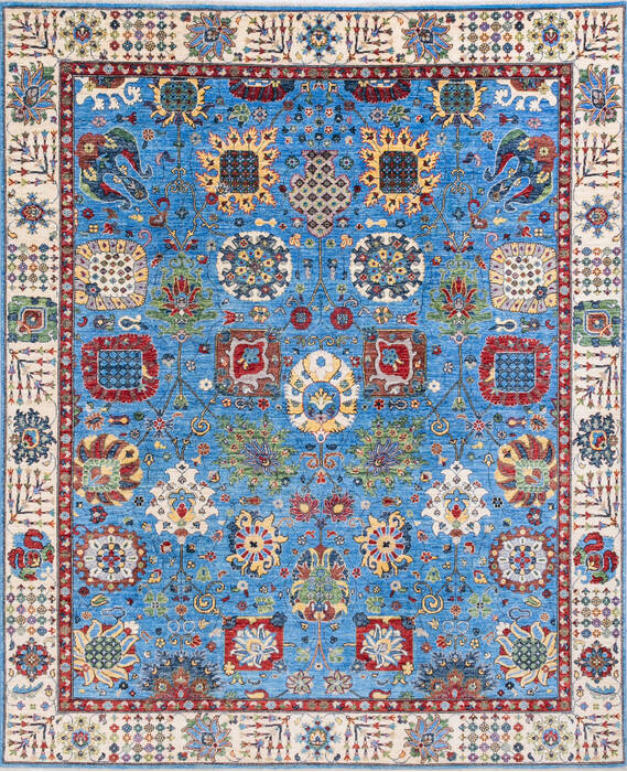 Chobi Blue Hand Knotted 710 X 97 Area Rug 700-144908 Image 0