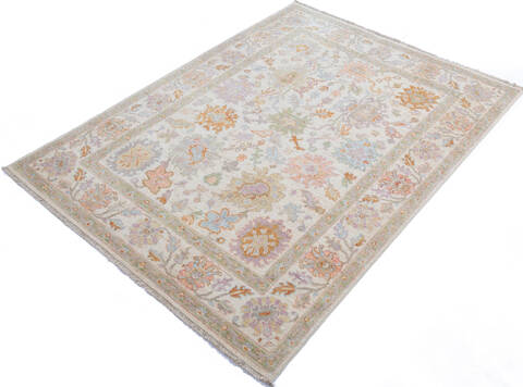 Chobi Beige Hand Knotted 411 X 66 Area Rug 700-144910 Image 1