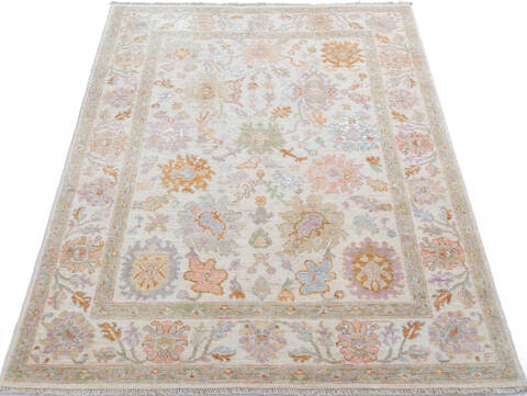 Chobi Beige Hand Knotted 411 X 66 Area Rug 700-144910 Image 2