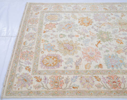 Chobi Beige Hand Knotted 411 X 66 Area Rug 700-144910 Image 5