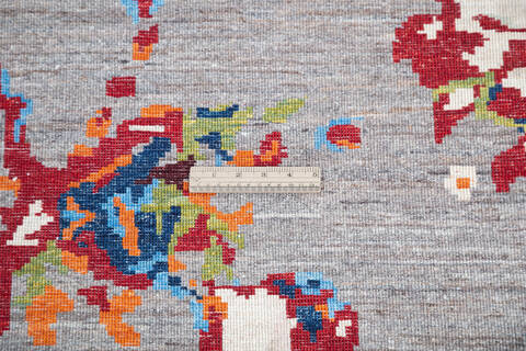 Chobi Grey Hand Knotted 53 X 66 Area Rug 700-144916 Image 7