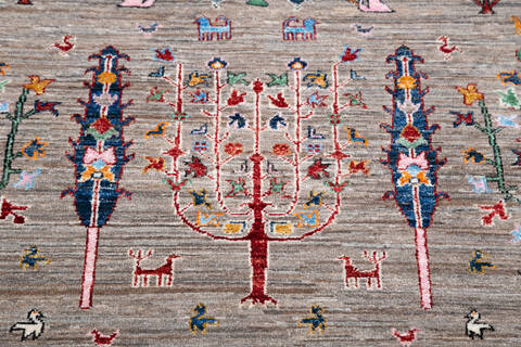 Chobi Grey Hand Knotted 42 X 510 Area Rug 700-144917 Image 3