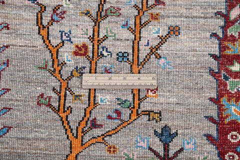 Chobi Grey Hand Knotted 42 X 510 Area Rug 700-144917 Image 8
