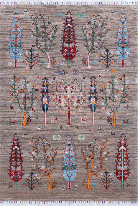 Chobi Grey Hand Knotted 42 X 510 Area Rug 700-144917 Image 0