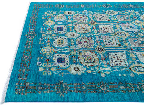 Chobi Blue Hand Knotted 61 X 810 Area Rug 700-144922 Image 5