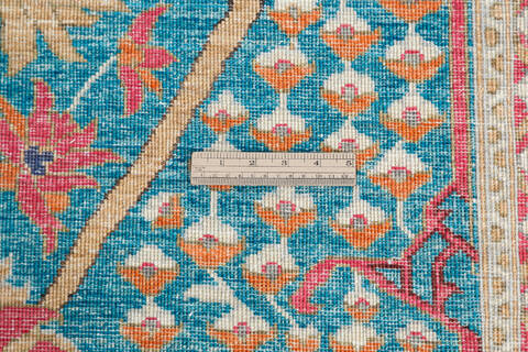 Chobi Blue Hand Knotted 82 X 99 Area Rug 700-144923 Image 7
