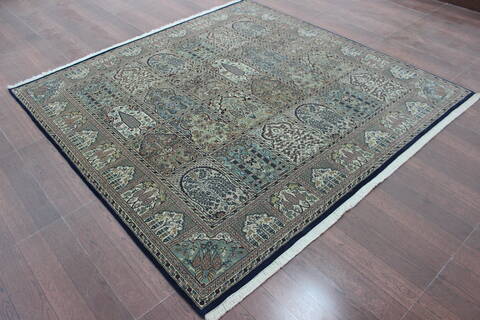 Bakhtiar Multicolor Square Hand Knotted 63 X 66 Area Rug 902-144928 Image 1