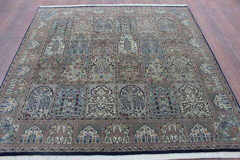 Bakhtiar Multicolor Square Hand Knotted 63 X 66 Area Rug 902-144928 Image 3